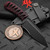 Bastinelli Knives Sin Fixed Blade PVD Red Tsuka Wrap Bronze Snake Menuki S2