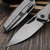 Custom Knife Factory CKF Tasca Crystal Titanium 3.6" CKF Wash & Satin Flats