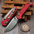 Microtech LUDT Ram-Lok Manual Red Frag Aluminum 3.4" T/E  Stonewash M390MK 1136RL-10FRRD by EDC Lifestyle