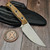 Microtech Akris Fixed Blade Dark Earth G-10 3.7" Stonewash M390MK w/Black Leather Sheath 95-10DE-2 by EDC Lifestyle