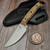 Microtech Akris Fixed Blade Dark Earth G-10 3.7" Stonewash M390MK w/Black Leather Sheath 95-10DE-2 by EDC Lifestyle