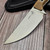 Microtech Akris Fixed Blade Dark Earth G-10 3.7" Stonewash M390MK w/Black Leather Sheath 95-10DE-2