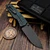 Custom Knife Factory CKF LEX Turquoise Carbon Fiber 3.46" Blackwash by EDC Lifestyle