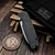 Custom Knife Factory CKF LEX Black Crystal Titanium 3.46" Polished Swedge