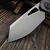 Custom Knife Factory CKF Keanison Basset Anodized Crystal Titanium 3.12" Polished Swedge