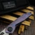 Custom Knife Factory CKF Keanison Basset Anodized Crystal Titanium 3.12" Polished Swedge