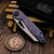 Custom Knife Factory CKF Keanison Basset Anodized Crystal Titanium 3.12" Polished Swedge