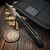 Custom Knife Factory CKF Keanison Basset Black Crystal Titanium 3.12" Polished Swedge