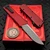 Chaves Knives Red Flat Blasted Dissident OTF 3.7" D/P Two-Tone Stonewash by EDC Lifestyle