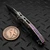Microtech Amphibian Mini Ram-Lok Fluted Titanium 3.25" S/E Stonewash Purple Ti Accent Marfione Select 137MRL-10FLMS3
