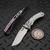 Microtech Amphibian Mini Ram-Lok Fluted Titanium 3.25" S/E Stonewash Purple Ti Accent Marfione Select 137MRL-10FLMS3 by EDC Lifestyle