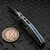 Microtech Amphibian Mini Ram-Lok Frag Titanium 3.25" S/E Stonewash Blue Ti Accent Marfione Select 137MRL-10FRMS2
