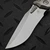 Microtech Amphibian Mini Ram-Lok Slab Titanium 3.25" S/E Stonewash Purple Ti Accent Marfione Select 137MRL-10MS3