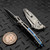 MICROTECH SOCOM RAM-LOK STONEWASH CLIP POINT SLAB SIDE TITANIUM W/BLUE TI ACCENT MARFIONE SELECT 160RLS-10MS3