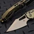 Microtech M-Stitch Ram-Lok Antique Gold Titanium Slab Side 3.0" Stonewash Bronzed w/Bronzed Ti Accent Bronzed Double Vapor Blast Marfione Select 169MRL-13MS2