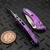 Microtech Amphibian Mini Ram-Lok Purple Haze Fluted Titanium 3.25" S/E Stonewash Purple Ti Accent Marfione Select 137MRL-10FLMS5