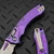 Microtech Amphibian Mini Ram-Lok Purple Haze Frag Titanium 3.25" S/E Stonewash Purple Ti Accent Marfione Select 137MRL-10FRMS5