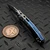 Microtech Amphibian Mini Ram-Lok Ice Blue Slab Side Titanium 3.25" S/E Stonewash Blue Ti Accent Marfione Select 137MRL-10MS6