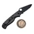 Spyderco ButtonUp Button Lock Carbon Fiber 3.27" Black Oxide Partial Serrated C275CFPSBK