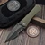 Borka Blades SB Folder Exp Acid Wash Serrated Chisel Grind OD Green G10