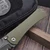 Borka Blades SB Folder Exp Acid Wash Serrated Chisel Grind OD Green G10