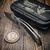 Keanison Knives Bull Terrier Titanium Handle 80s CamoCarbon Inlay 3.3" Vegas Forge Phantom Vein Stainless Damascus #155