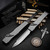 Marfione Custom/Sean Marfione Halo V Double Vapor Blast Titanium Mirror Polish Clip Point Carbon Fiber Inlays DLC HW