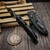 Microtech M-Stitch Ram-Lok Manual Black Shadow Aluminum Frag 3.0" S/E DLC 169MRL-1DLCTFRSH