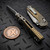 Microtech MSI Ram-Lok Mini Antique Bronze Slab Side Titanium 3.10" Apocalyptic w/Bronze Ti Accent Marfione Select 210M-10APMS3