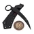 Microtech/Bastinelli Distressed Black Feather Karambit 215-1DBKS