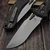 Microtech Amphibian Ram-Lok S/E Stonewash Carbon Fiber Slab w/Flamed Ti Accent Marfione Select 137RL-10MS12