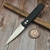 Pro-Tech Godfather 925-LTD Black Jigged Handle, Satin Blade, Pearl Button - Preowned