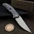 Shirogorov Knives Ursus Q95 Purple Titanium handle back view of clip.