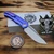BergBlades Mini Alpha Frame Lock Crystalized Ti Blurple Anodized 3.1" S90V Belt Satin by EDC Lifestyle