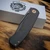 BergBlades Mini Alpha Frame Lock Black Ti DLC W/ Rose Gold HW 3.1" S90V DLC Polished Stonewash