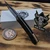 BergBlades Mini Alpha Frame Lock Black Ti DLC W/ Rose Gold HW 3.1" S90V DLC Polished Stonewash