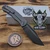 BergBlades Mini Alpha Frame Lock Dark Stonewash Ti W/ DLC HW 3.1" S90V DLC Belt Satin by EDC Lifestyle
