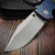 Demko Titanium Thumb Stud XXX Dragonscale Custom 4.0" 3V Clip Point