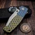 Demko Titanium Thumb Stud XXX Dragonscale Custom 4.0" 3V Clip Point