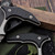Microtech Bee S/E Wharncliffe Push Dagger Double Full Serrated Bead Blast Carbon Fiber Handle 218D-9 - Preowned S/N 001