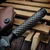 Marfione Custom ADO D/E DLC Double Vapor Blast w/DLC Ti Endcap Brown Leather Sheath
