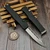 MICROTECH HALO VII BLACK 4.4" CLIP POINT STONEWASH PARTIAL SERRATED MARFIONE SELECT 1350-11MS1 by EDC Lifestyle