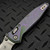 MICROTECH SOCOM RAM-LOK STONEWASH CLIP POINT NEBULA GREEN SLAB SIDE TITANIUM W/PURPLE TI ACCENT MARFIONE SELECT 160RLS-10MS14