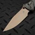 MICROTECH SOCOM RAM-LOK BRONZED STONEWASH CLIP POINT ANTIQUE DENIM SLAB SIDE TITANIUM W/BRONZE TI ACCENT MARFIONE SELECT 160RLS-13MS3