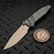 MICROTECH SOCOM RAM-LOK BRONZED STONEWASH CLIP POINT ANTIQUE DENIM SLAB SIDE TITANIUM W/BRONZE TI ACCENT MARFIONE SELECT 160RLS-13MS3