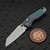 Microtech MSI Ram-Lok Mini Fluted Nebula Green Titanium 3.10" Stonewash Purple Ti Accent Marfione Select 210M-10FLMS18