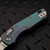 Microtech MSI Ram-Lok Mini Fluted Nebula Green Titanium 3.10" Stonewash Purple Ti Accent Marfione Select 210M-10FLMS18