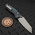 Microtech MSI Ram-Lok Mini Fluted Nebula Green Titanium 3.10" Stonewash Purple Ti Accent Marfione Select 210M-10FLMS18