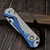 Chris Reeve Small Sebenza 31 Unique Graphic Magnacut Drop Point Night Sky Mother of Pearl Blue HW S31-1408-0660  - Preowned