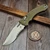 Microtech Amphibian Ram-Lok Fluted Tan G-10 S/E Stonewash Partial Serrated 137RL-11FLGTTA - Preowned